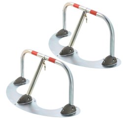 Mottez 2x120cm parkeringsbjler med ls - ens Cylinderlse/ngler