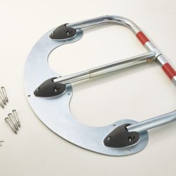 Mottez 2x120cm parkeringsbjler med ls - ens Cylinderlse/ngler