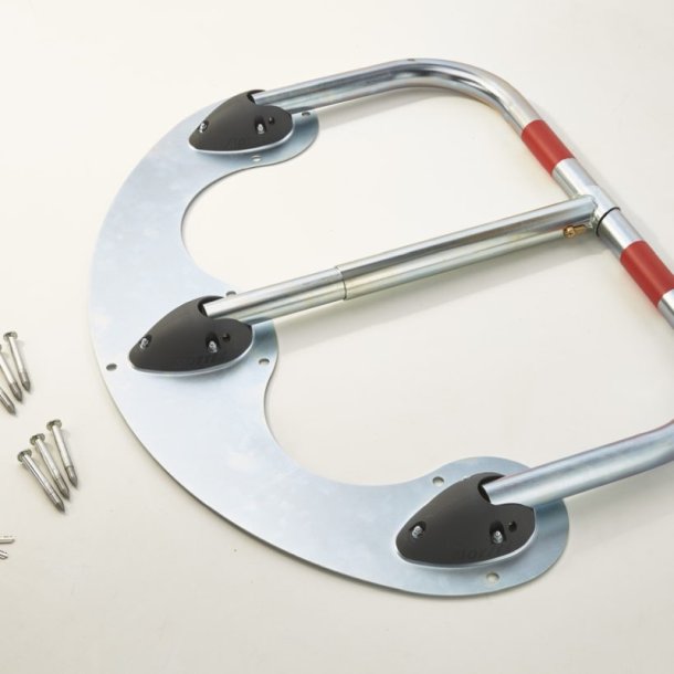 Mottez 2x120cm parkeringsbjler med ls - ens Cylinderlse/ngler