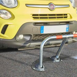 Mottez 2x120cm parkeringsbjler med ls - ens Cylinderlse/ngler