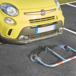 Mottez 2x120cm parkeringsbjler med ls - ens Cylinderlse/ngler