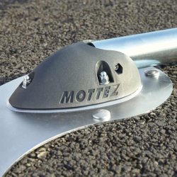 Mottez 2x120cm parkeringsbjler med ls - ens Cylinderlse/ngler