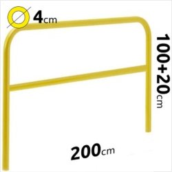 Mottez B352 afsprringshegn &#150; zinkbelagt - 2x1 meter - 4cm - stbning
