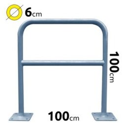 Mottez B358 afsprringshegn &#150; hvid med rd - 1x1 meter - 6cm - Fastgrelse