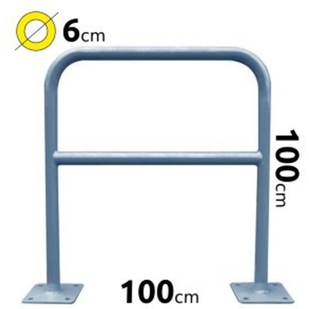 Mottez B358 afsprringshegn &#150; hvid med rd - 1x1 meter - 6cm - Fastgrelse