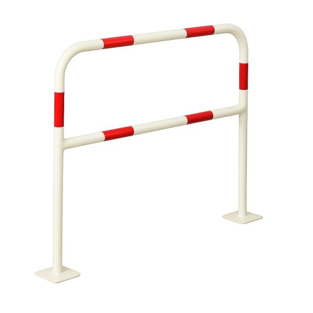 Mottez B355 afsprringshegn &#150; hvid med rd - 2x1 meter - 4cm - Fastgrelse