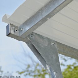 Mottez cykelskur stl til 5 cykler - galvaniseret (uden stativ)