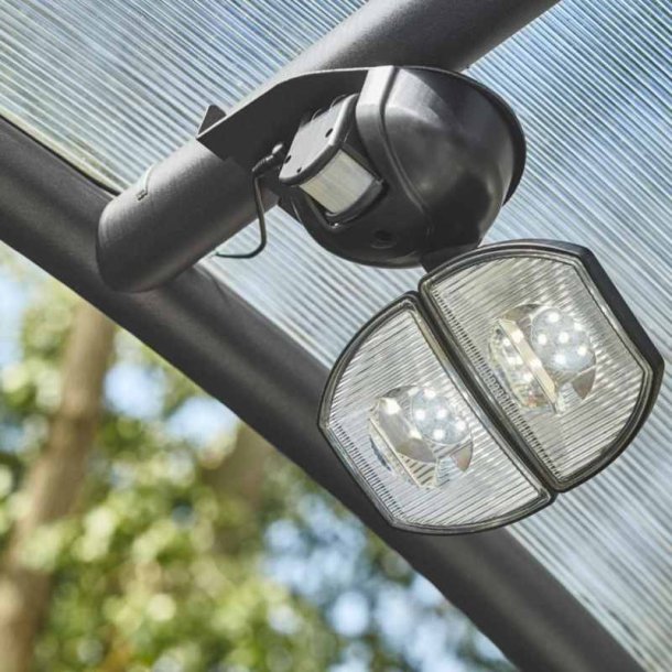 Mottez cykelskur stl modul til 9 cykler - galvaniseret - mrk grn