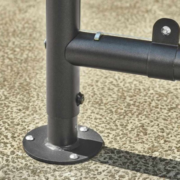 Mottez cykelskur stl modul til 9 cykler - galvaniseret - mrk grn