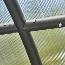 Mottez cykelskur stl modul til 9 cykler - galvaniseret - mrk grn