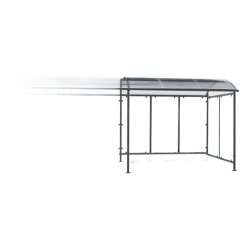 Mottez cykelskur stl modul til 9 cykler - galvaniseret - antracit Gr