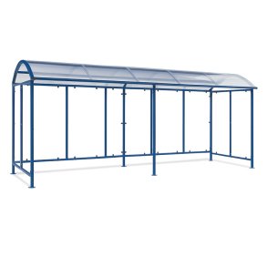 Mottez cykelskur stl til 18 cykler - galvaniseret - bl