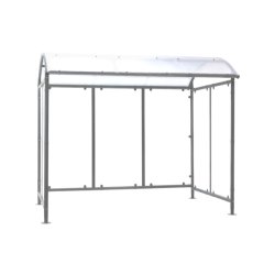 Mottez cykelskur stl til 9 cykler - galvaniseret - lys Gr