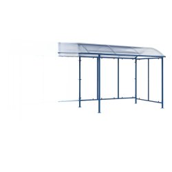 Mottez cykelskur stl modul til 9 cykler - galvaniseret - Bl