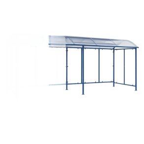 Mottez cykelskur stl modul til 9 cykler - galvaniseret - Bl