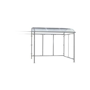 Mottez cykelskur stl modul til 9 cykler - galvaniseret - lys Gr