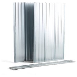 Mottez stl bagside til cykelskur B813C - galvaniseret