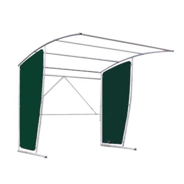 Mottez cykelskur stl til 6 cykler - galvaniseret - grn (uden stativ)