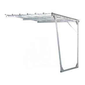 Mottez cykelskur stl modul til 5 cykler - galvaniseret (uden stativ)