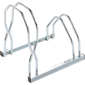 Cykelstativ til 2 cykler vg/gulv - 30mm galvaniseret stl