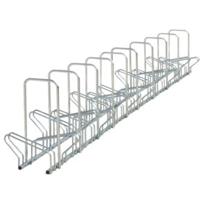 Cykelstativ til 20 cykler gr - 30mm galvaniseret stl - Tyveribjler