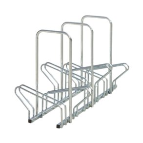 Cykelstativ til 6 cykler gr - 30mm galvaniseret stl - Tyveribjler