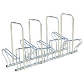 Cykelstativ til 8 cykler gr - 30mm galvaniseret stl - Tyveribjler