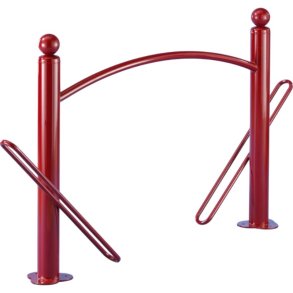 Cykelstativ til 2 cykler rd - 76mm Epoxypulver stl stende