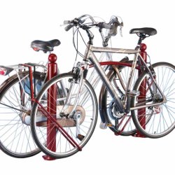 Cykelstativ til 2 cykler rd - 76mm Epoxypulver stl stende