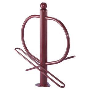 Cykelstativ til 2 cykler rd - 76mm Epoxypulver stl stolpe