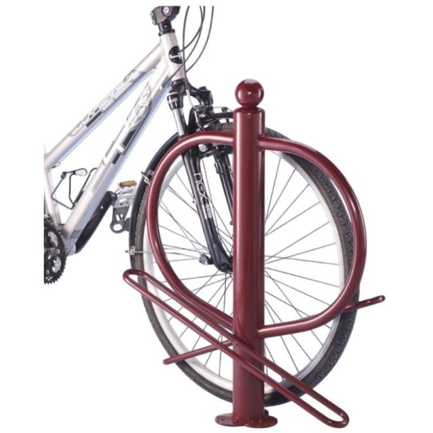 Cykelstativ til 2 cykler rd - 76mm Epoxypulver stl stolpe