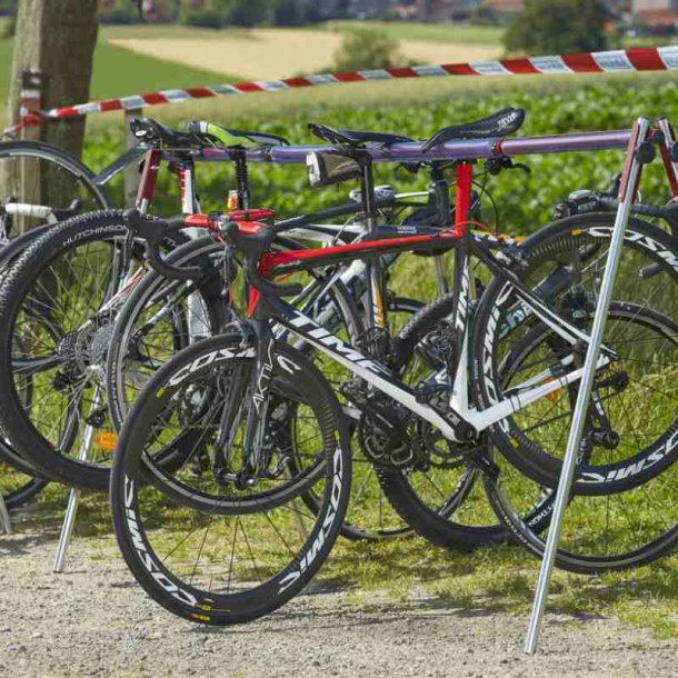 Cykelstativ til 9 cykler foldbart - 35mm stl stende