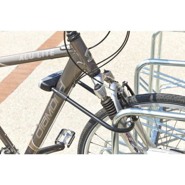 Cykelstativ til 20 cykler gr - 30mm galvaniseret stl - Tyveribjler