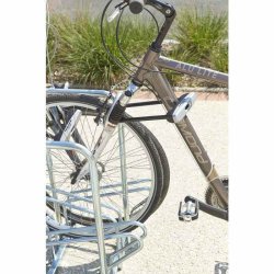 Cykelstativ til 20 cykler gr - 30mm galvaniseret stl - Tyveribjler