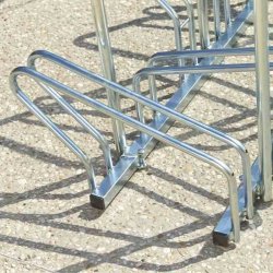 Cykelstativ til 20 cykler gr - 30mm galvaniseret stl - Tyveribjler