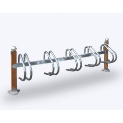 Cykelstativ til 5 cykler gr - 38mm forbehandlet tr/stl