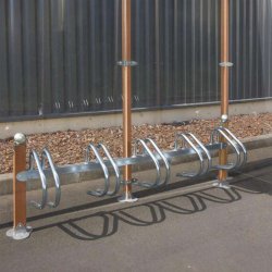 Cykelstativ til 5 cykler gr - 38mm forbehandlet tr/stl