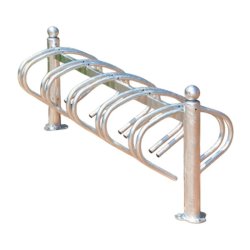 Cykelstativ til 10 cykler gr - 76mm galvaniseret stl