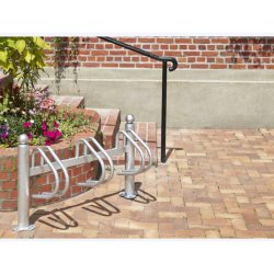 Cykelstativ til 3 cykler gr - 76mm galvaniseret stl