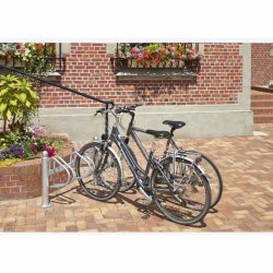 Cykelstativ til 3 cykler gr - 76mm galvaniseret stl