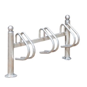 Cykelstativ til 3 cykler gr - 76mm galvaniseret stl