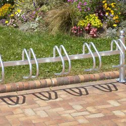 Cykelstativ til 5 cykler gr - 76mm galvaniseret stl