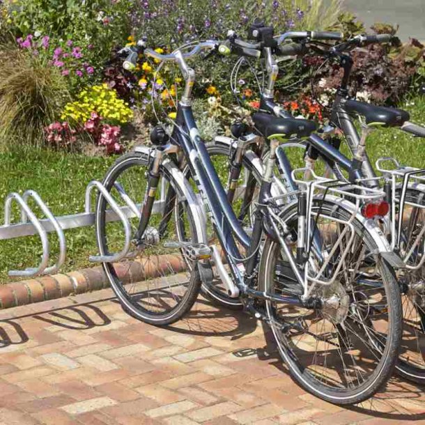 Cykelstativ til 5 cykler gr - 76mm galvaniseret stl