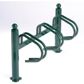 Cykelstativ til 3 cykler grn - 76mm Epoxy malet stl