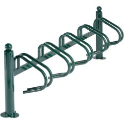 Cykelstativ til 5 cykler grn - 76mm Epoxy malet stl