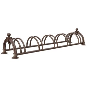 Cykelstativ til 5 cykler rust - 30mm Epoxymalet alu/stl