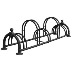 Cykelstativ til 5 cykler sort - 30mm Epoxymalet alu/stl