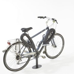 Cykelstativ til 2 cykler sort - 50mm gummi/stl stolpe