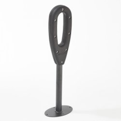 Cykelstativ til 2 cykler sort - 50mm gummi/stl stolpe