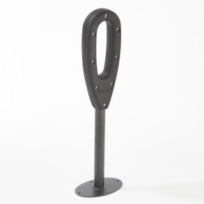 Cykelstativ til 2 cykler sort - 50mm gummi/stl stolpe